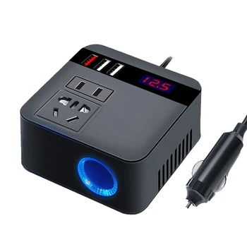 Автомобильный адаптер PD3.0 USBC автомобильный адаптер с 3 USB-портами, инвертор питания для телефона F19A