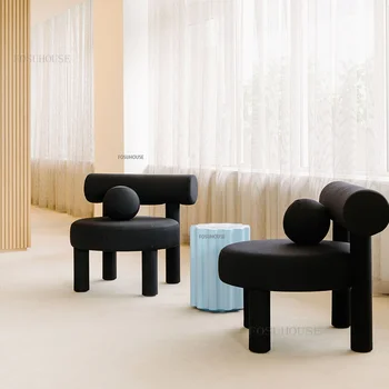 Фланелевый стул для гостиной, минималистская мебель для гостиной, Креативное кафе, домашний отдых, спинка, Одноместный диван, кресло,