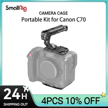 Комплект ручек портативной камеры SmallRig для Canon C70 Оснащен несколькими отверстиями с резьбой 1/4-20 