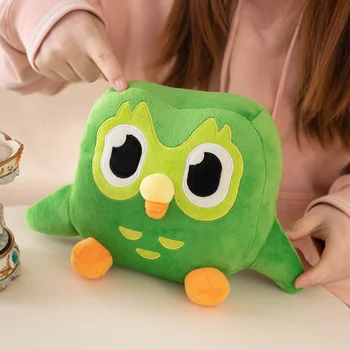 Зеленая Дуэтная Сова Duolingo Owl Плюшевая Кукла Duolingo Плюшевая Сова Duolingo Owl Плюшевый Талисман Плюшевая Сова Duo Фигурка