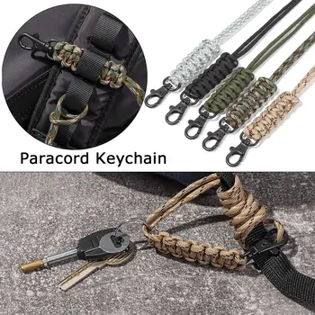 Новый рюкзак для выживания в чрезвычайных ситуациях, Высокопрочный Парашютный шнур, Паракорд, брелок для ключей с треугольной пряжкой, кольцо для ключей
