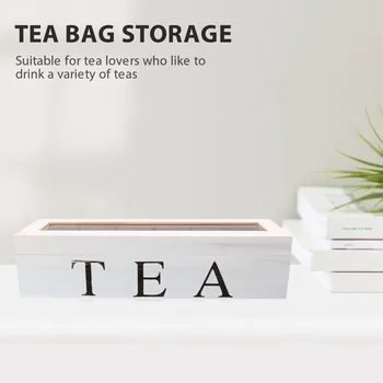 Деревянный Органайзер для коробок для кофе и чая с крышкой, держатель для хранения кофейных пакетиков, Органайзер для кухонных шкафов A