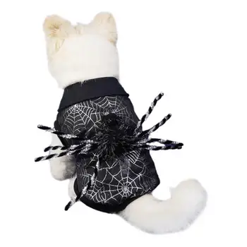 Костюмы для собак и кошек на Хэллоуин в форме паука, костюм Кошки на Хэллоуин, Забавная одежда для домашних животных для косплея, реквизит для вечеринки