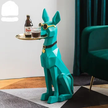IHOME Nordic Light Роскошное креативное украшение в виде большой собаки от пола до потолка, Новый подарок для дома, гостиная, шкаф для телевизора Рядом с домом, Новинка