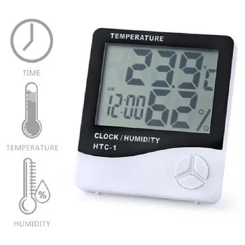 ЖК-цифровой термометр-гигрометр для измерения температуры и влажности при наращивании ресниц, Метеостанция, Часы для наращивания ресниц, инструмент 2#