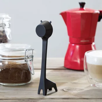 Совок для кофе в форме Жирафа, Мультяшный милый Кофейный порошок в зернах, Пластиковая Ложка для количественного измерения Кофейных принадлежностей