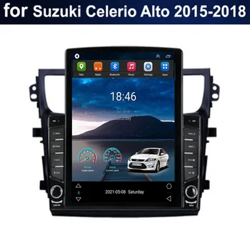 Для Tesla Style 2 Din Android 12 Автомагнитола для Suzuki Celerio Alto 2015 + Мультимедийный видеоплеер GPS Стерео Carplay RDS камера