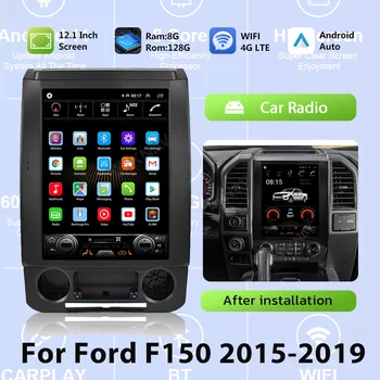 128 ГБ Android 13.0 Auto Для Ford F150 2015-2019 Обновление автомобильного радио Стерео HD IPS Экран 8-ядерный плеер головного устройства GPS Мультимедиа