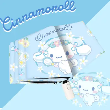 Автоматический зонт Cinnamoroll, женский Красивый солнцезащитный зонт Ins Sanrio серии hello kitty Sanrio