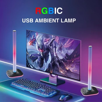 RGB Лампа подсветки компьютера, Настольная подставка для наушников, защита от скольжения и царапин, Съемный Универсальный игровой кронштейн