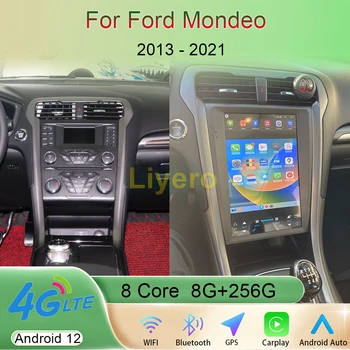 Liyero 12,1 Дюймов Авто Android 12 Для Ford Mondeo 2013-2021 Автомобильный Радио Стерео Мультимедийный Плеер GPS Навигация Видео Carplay WiFi
