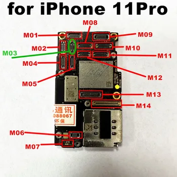 10 шт./лот, оригинал для iPhone 11 Pro, сенсорный дисплей, аккумулятор, Зарядка камеры, разъем FPC на материнской плате, запасные части для ремонта