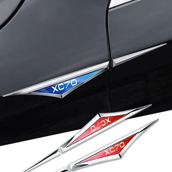 Автомобильные Аксессуары 2 шт./компл. Для Volvo XC70 Автомобильное Крыло Металлическая Наклейка Внешние Декоративные Наклейки Модификация Эмблемы Автомобиля