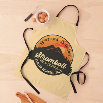 Stromboli Италия, вулканические сувениры, значок, фартук, униформа шеф-повара для мужчин, кухонный фартук для мужчин