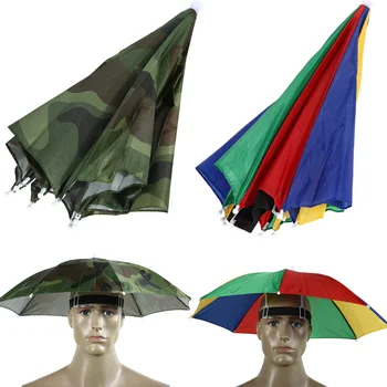 Складной головной убор, зонт от дождя, Портативный Солнцезащитный зонт с защитой от ультрафиолета, шляпа для рыбалки, пеших прогулок, кемпинга, открытый Головной Зонт, Дождевик