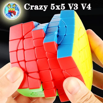 SengSo Crazy Cube 5x5x5 V3.0 Circular 5x5 V4.0 ShengShou Circle Cube Magico Cubos Обучающая Логическая игра Без наклеек Fidget Toys