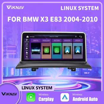 Беспроводное автомобильное радио CarPlay с Linux для BMW X3 E83 2004-2010 Android Auto Автомобильное мультимедийное радио iDrive беспроводное радио carplay