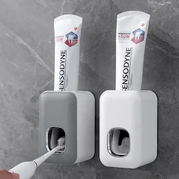 Настенный автоматический дозатор зубной пасты, Соковыжималка, Аксессуары для ванной комнаты, держатель для зубной пасты, Стеллаж для распределения пасты.