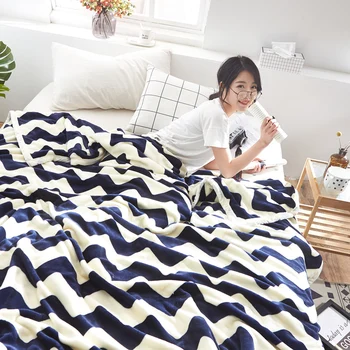 Легкое и теплое одеяло с мультяшным единорогом, бархатное плюшевое одеяло/Теплое одеяло с цветочным принтом для детей