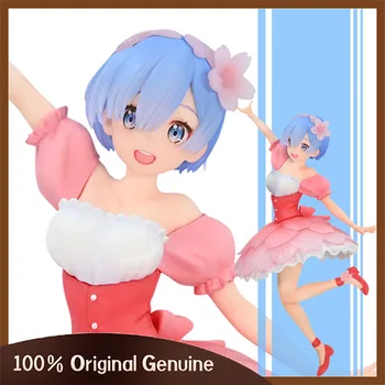 Аниме FuRyu Re: Zero Rem Sakura Dress Серии фигурных украшений 100% Оригинальная модель Игрушки куклы Realshot