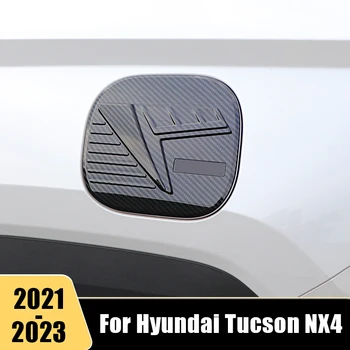 ABS Хромированная Крышка Топливного Бака Автомобиля, Крышка Бензобака, Отделка Для Укладки, Аксессуары Для Украшения, Подходят Для Hyundai Tucson NX4 Hybrid 2021 2022 2023