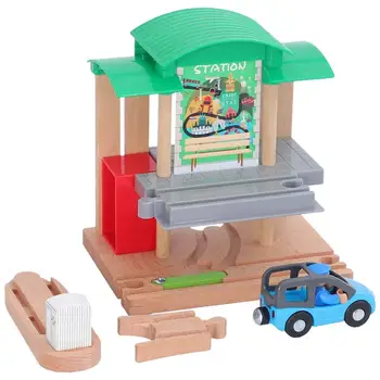 Железнодорожный набор Magic Wood Railway Vehicle Playset Автомобильные треки Отличные деревянные конструкторы Для детей от 3 лет, мальчиков и старше