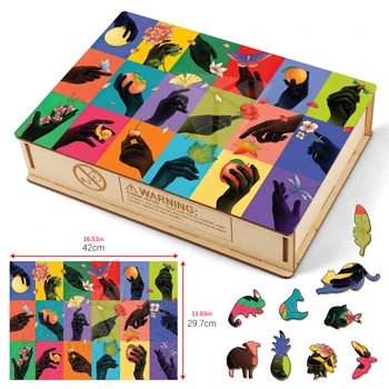 Пазлы своими руками, игра по сортировке цветов, деревянный пазл, обучающая игрушка для детей, деревянный развивающий пазл для детского сувенира на день рождения
