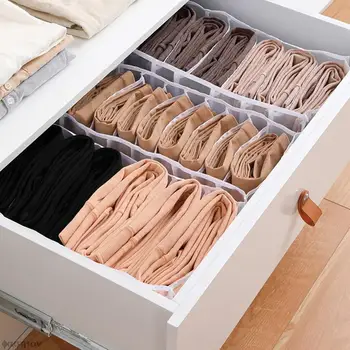 Простой органайзер в шкафу, ящик для джинсов, ящик для хранения футболок, нижнее белье, бюстгальтеры, Ящик для хранения носков, сумка для сортировки одежды в шкафу для одежды