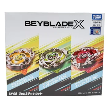 Оригинальный набор дек Takara Tomy Beyblade X BX-08 3on3