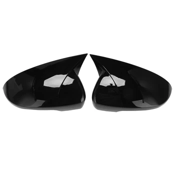 Автомобильный глянцевый черный бычий рог, Боковое стекло заднего вида, Накладка зеркала, рамка бокового зеркала на 2015-2020 годы