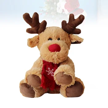 Рождественская игрушка для украшения стола 29 см, очаровательная игрушка в виде Рождественского оленя для девочек и детей (светло-коричневый)