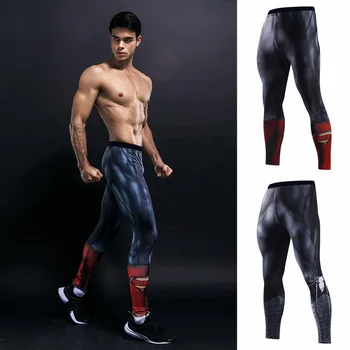 Компрессионные брюки с 3D-принтом, Колготки для бега, мужские футбольные Тренировочные брюки, Спортивные Леггинсы для фитнеса, Мужские Спортивные брюки для бега, Спортивная одежда
