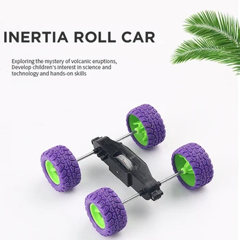 Креативные акробатические Инерционные Автомобильные игрушки для детей DIY 4WD Tumbler Car Material Kit Забавные Интерактивные Игрушки для мальчиков