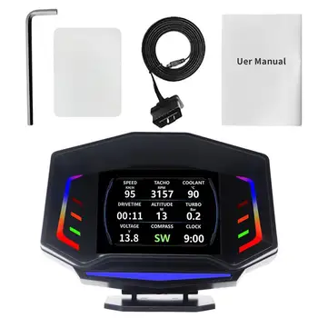 HUD-дисплей для автомобилей OBD2, лобовое стекло, HUD-дисплей на лобовом стекле, цифровой автомобильный HUD-дисплей, двухрежимный проектор OBD2/GPS на лобовом стекле.