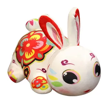 Китайский Новый год, Плюшевый кролик, игрушка-животное, талисман года, Плюшевая кукла-кролик, кукла-талисман, Плюшевая игрушка-кролик