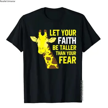 Жираф, Пусть твоя вера будет выше твоего страха, Футболка с жирафом, хлопковые футболки для мальчиков, футболки для фитнеса, футболки для отдыха в стиле хип-хоп
