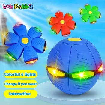Волшебные шары-летающая тарелка, игрушки для спорта на открытом воздухе с легким эластичным плоским деформирующим мячом, детские спортивные Развивающие игрушки, подарки
