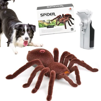 Игрушка для собак на Хэллоуин, умная имитация паука с дистанционным управлением, игрушки для больших, средних и маленьких собак, интерактивная игрушка в подарок на день рождения собаки