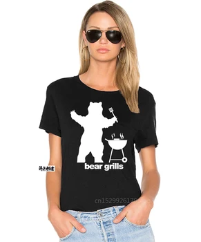 Мужская футболка с забавным слоганом Bear Grills BBQ