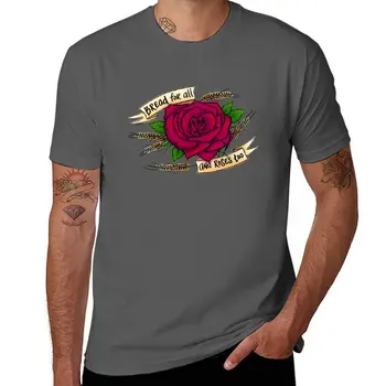 Новая футболка с хлебом и розами, футболка с аниме, короткая футболка оверсайз, милые топы, мужские высокие футболки