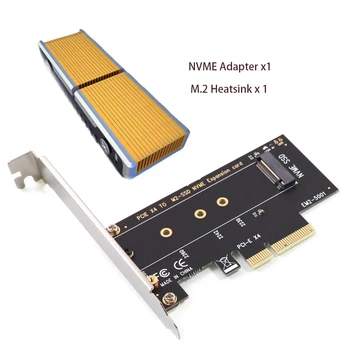 M2 NVMe SSD NGFF К Адаптеру PCIE 4.0 X4 M Key PCI Express 4.0 M.2 NVME SSD с Алюминиевым Радиатором