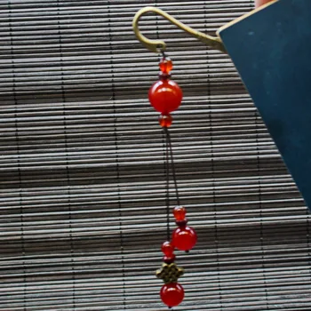 Металлическая закладка в китайском стиле, студенческий канцелярский подарок, креативный агат для отправки подарков учителю под старину
