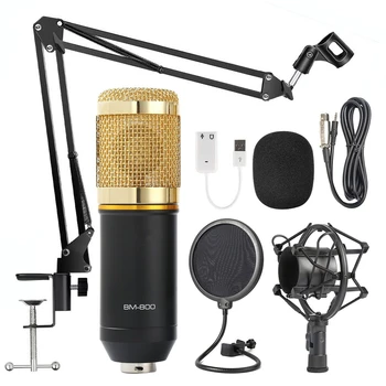 Горячая распродажа Профессионального конденсаторного микрофона BM-800 BM 800 Cardioid Pro Audio Studio Микрофон для записи вокала + Постоянный держатель