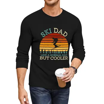 Новые длинные футболки Ski Dad в ретро-стиле, футболки с графическим рисунком, футболки для тренировок для мужчин