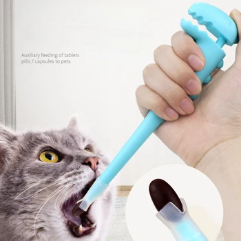 Кормление одной рукой Товары для домашних животных Устройство для кормления кошек Кошачий боковой захват Силиконовая палочка для кормления собак