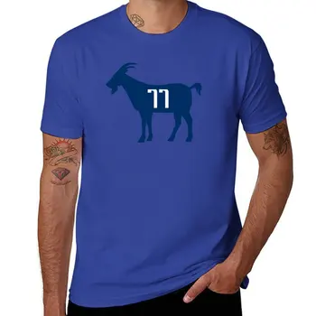 DAL GOAT - 77 - светло-голубая футболка, спортивные рубашки, мужские футболки большого размера с длинным рукавом.