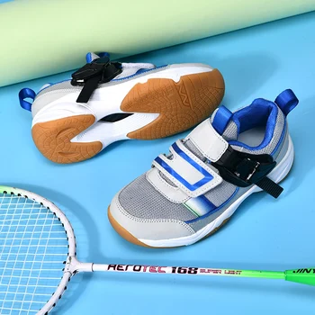 Профессиональная детская обувь для бадминтона, детские кроссовки для мальчиков и девочек, дышащие, противоскользящие, легкие спортивные теннисные туфли