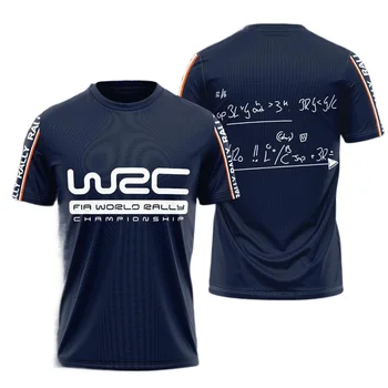 Футболка WRC Racing Rally с 3D-принтом, мужская и женская футболка с круглым вырезом, спортивная уличная одежда с короткими рукавами
