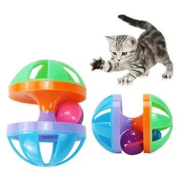 Домашняя кошка Котенок, Гантель, Колокольчик, мяч, обучающая игра, Интерактивная игровая игрушка