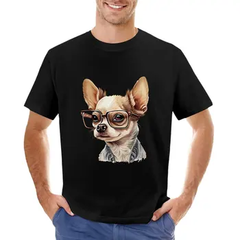 Винтажная футболка с собакой чихуахуа, одежда для хиппи, мужская футболка с графическим рисунком, футболки на заказ, мужская футболка
